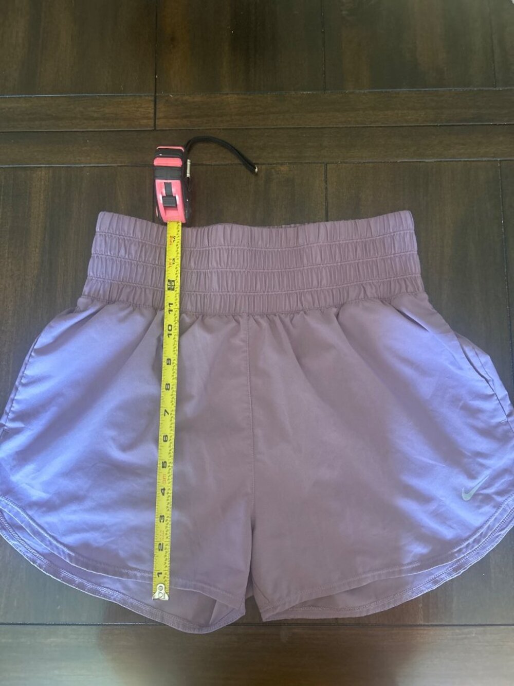 Nike Dri-Fit Womens Purple Running Shorts Elastic Waist Athletic Wear - Picture 9 of 10